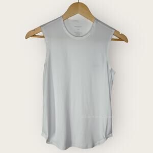 Ministry of Supply Luxe Touch Tank Top | Size XXS | White Crew Neck Soft Girl